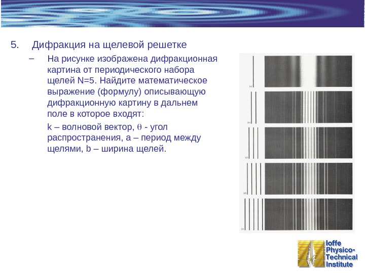 Как изменится дифракционная картина если закрыть часть решетки