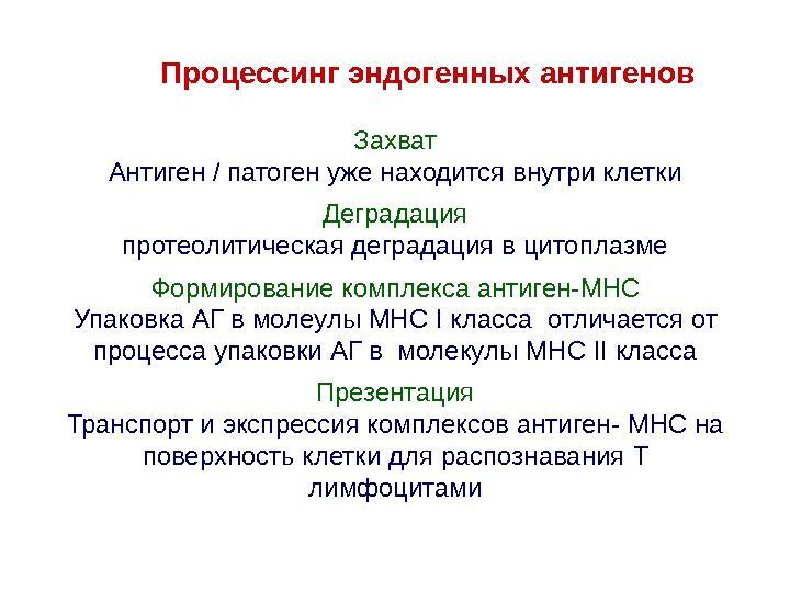 Дефекты процессинга и презентации опухолевых аг характеристика