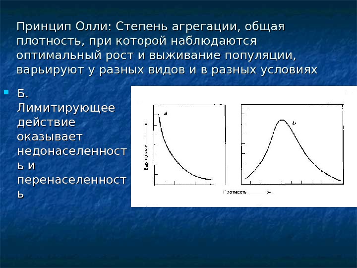 Общий плотный. Принцип Олли. Принцип Олли экология. Принцип агрегации особей. Принцип Олли график.