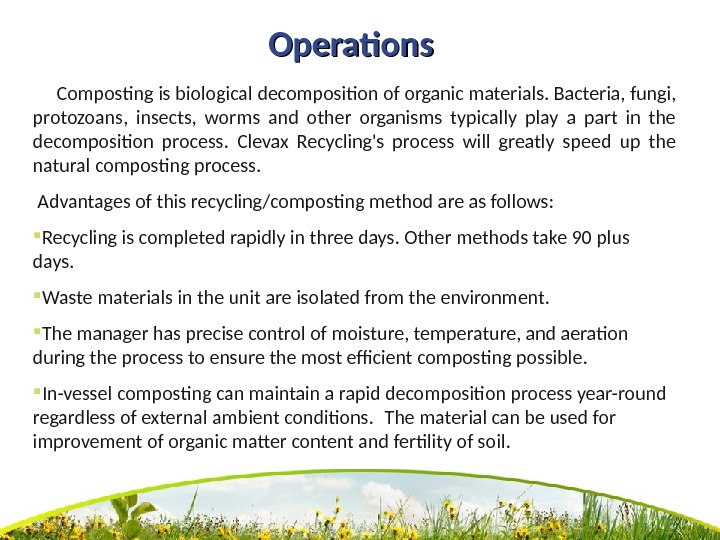 recycling of waste business plan