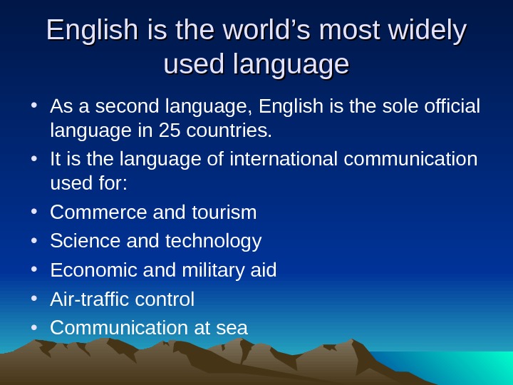 Regional Varieties of the English Language English is