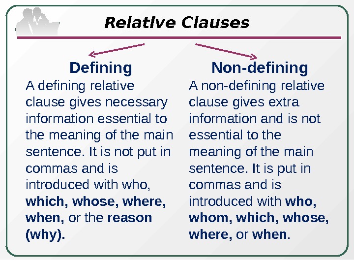 Near relatives. Defining relative Clauses в английском. Relative Clauses правило. Relative Clauses упражнения.