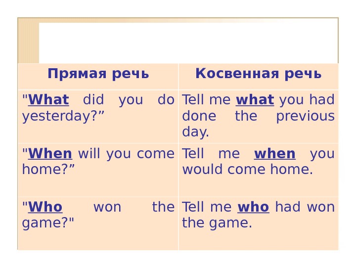 Косвенная речь