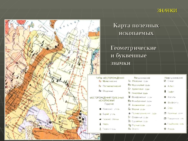 Способы изображения содержания карты