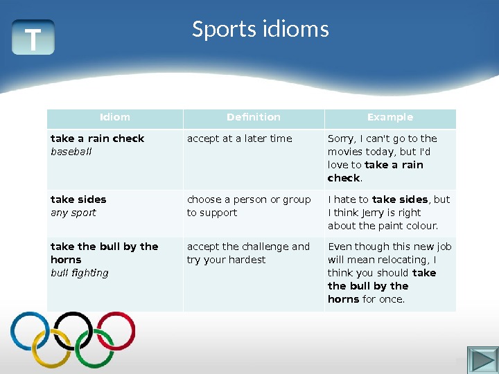 Example take. Idiom take a Rain check. Sport idioms. Rain check перевод. Take a Rain check перевод идиомы.