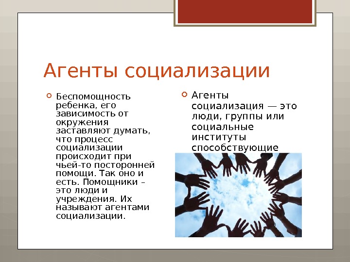 Агенты социализации презентация