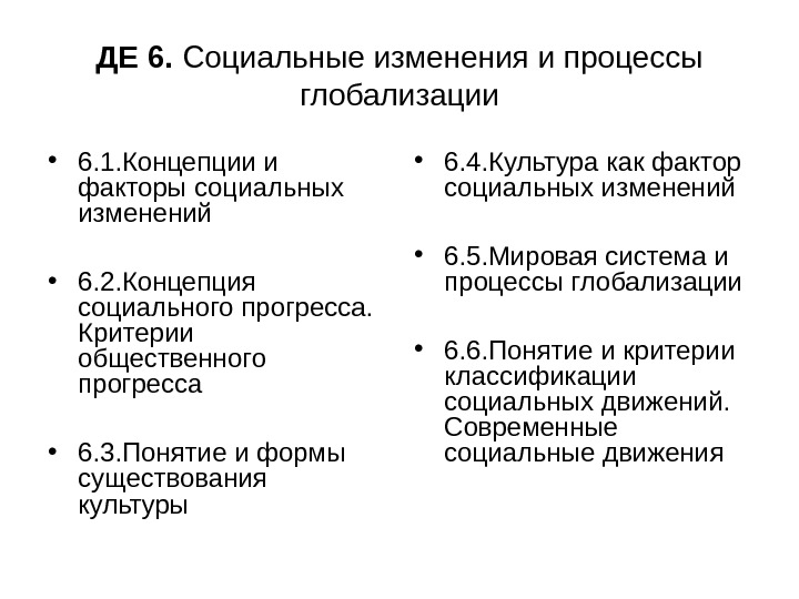 Социальные процессы. Классификация социальных изменений. Основные концепции социальных изменений. Глобализация социальные факты. Основные факторы социальных изменений.