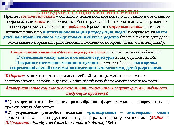 Социология семьи презентация