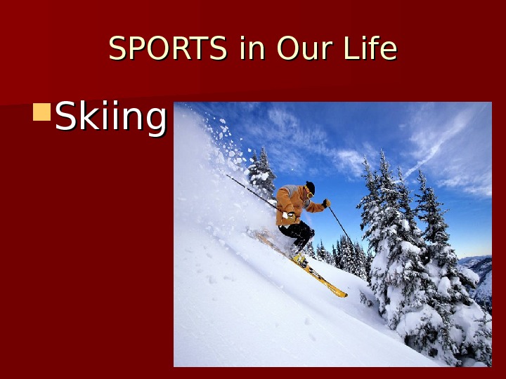 Sport in our life