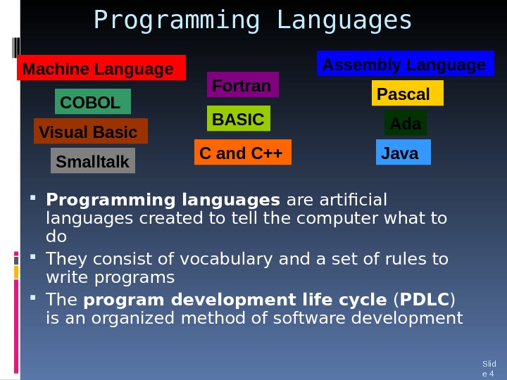 Презентация про языки программирования