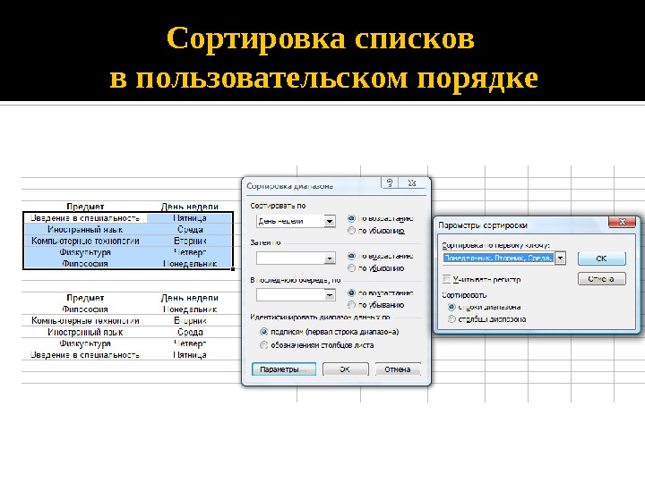 Сортировка списка. Что такое пользовательский порядок сортировки. Пользовательский порядок сортировки excel. Сортировка порядок сортировки. Пользовательский список сортировки в excel.