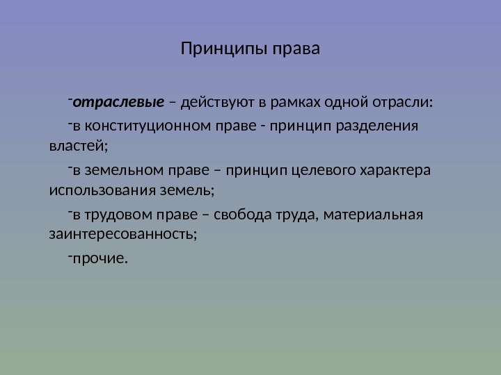 Правовые принципы презентация