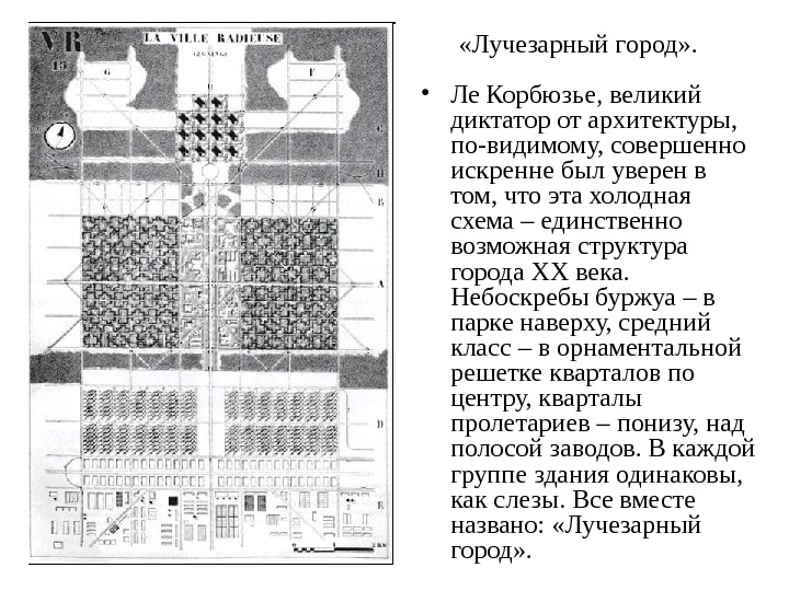 Ле корбюзье планы городов