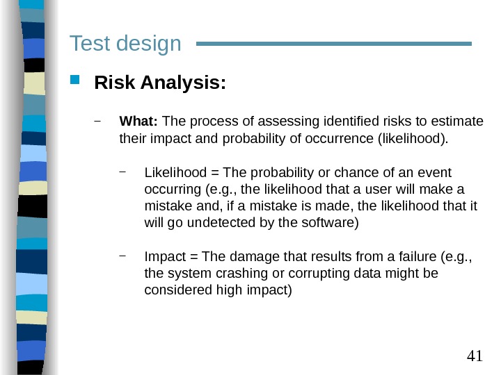 1 Test documentation and Test case design