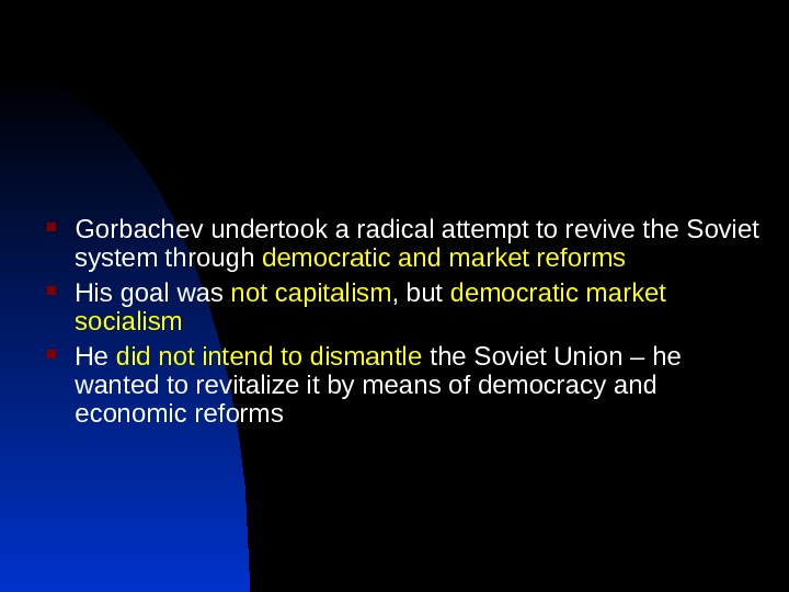 The Fall of the Soviet System