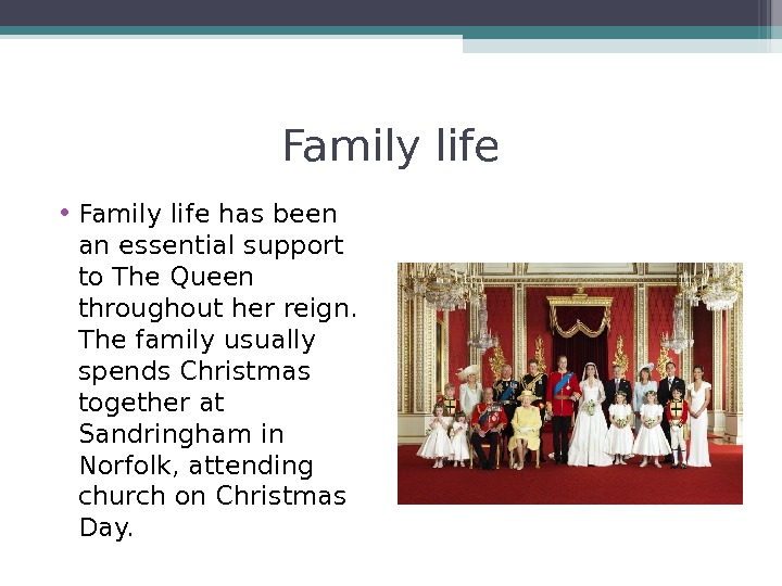 presentation the royal family