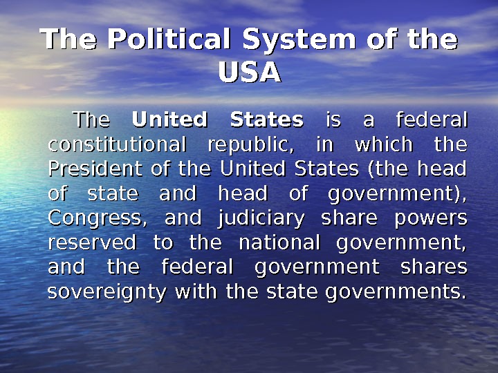 Us political system