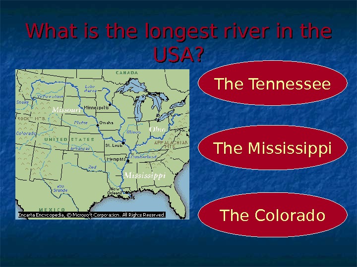 The rivers in america are