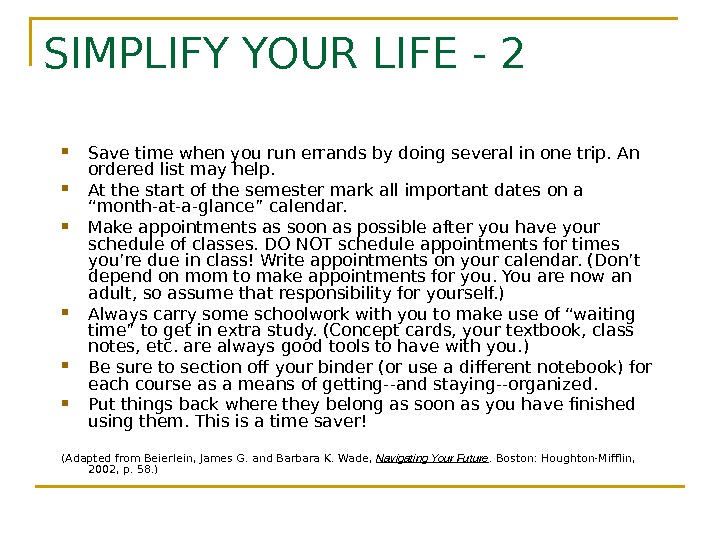 Student Success – Time Management Chapter 2