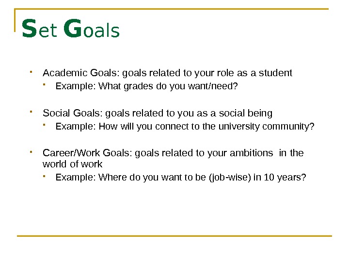 Student Success – Time Management Chapter 2