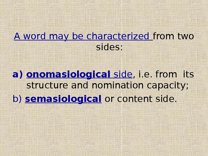 TYPOLOGY OF LEXICAL SYSTEMS in ENGLISH and UKRAINIAN