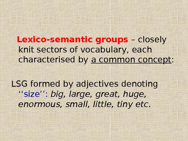 TYPOLOGY OF LEXICAL SYSTEMS in ENGLISH and UKRAINIAN