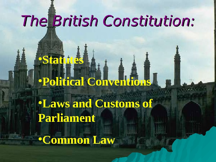 The british constitution презентация