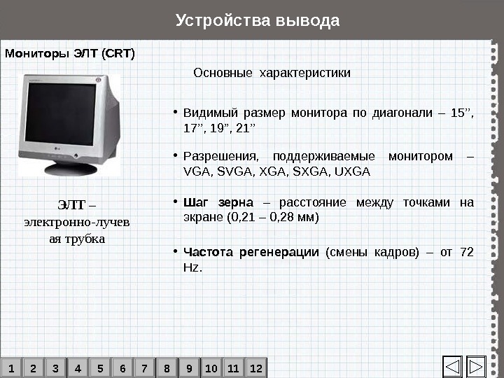 Выводы монитора. ЭЛТ монитор характеристики. Разрешение старых мониторов. Электронно лучевые мониторы характеристики. Разрешение ЭЛТ монитора.