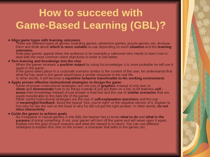 презентация What Is Game Based Learning Gbl 1