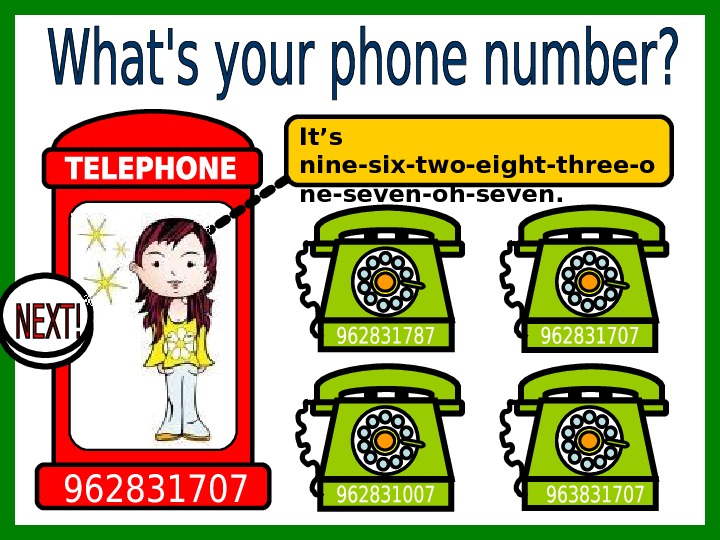What s your game. What is your telephone number. Phone numbers in English. My Phone number. My Phone number is.