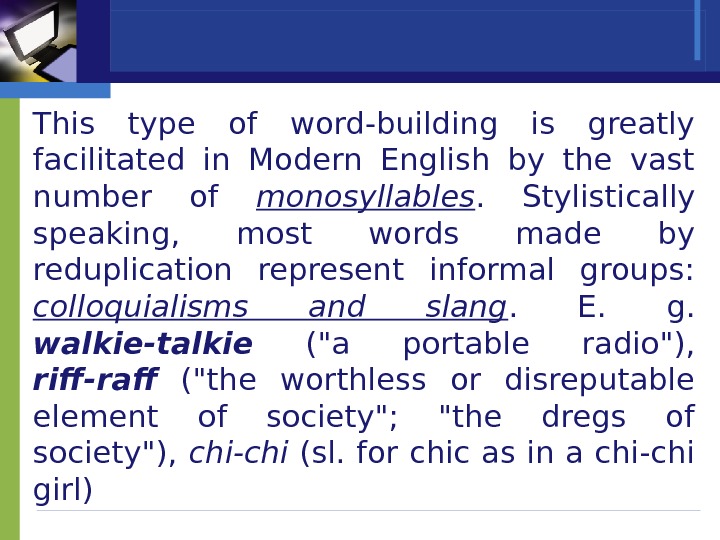 Презентация Word-building in Modern English