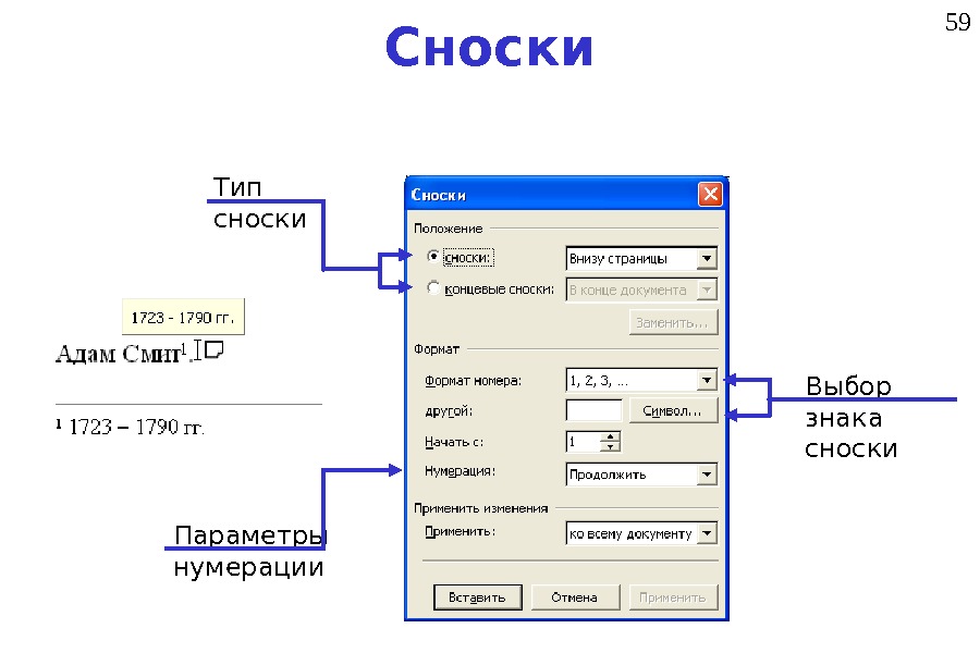 Сноска в проекте