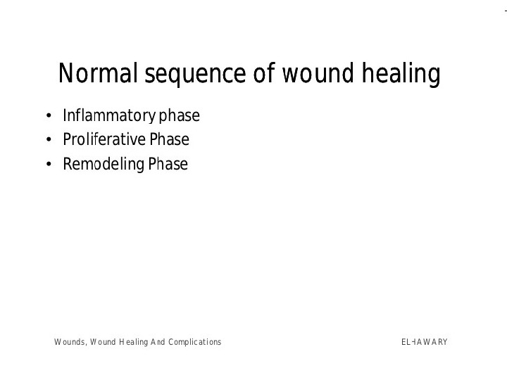 Презентация wounds. wounds healing amp complications