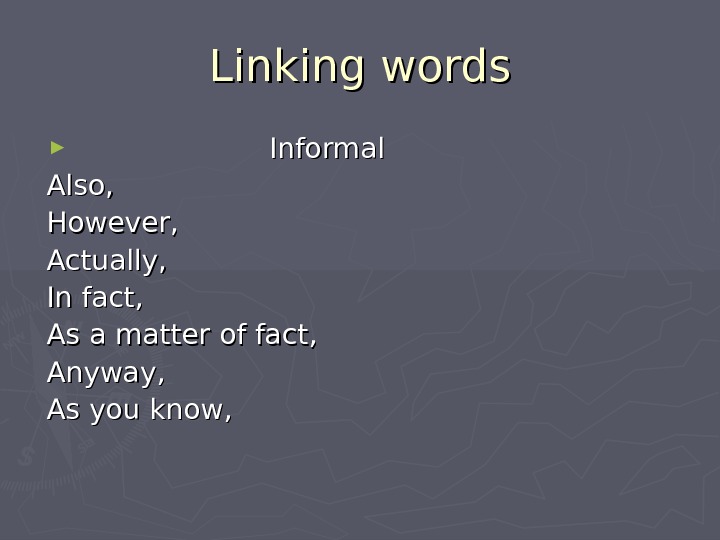 Linking words презентация