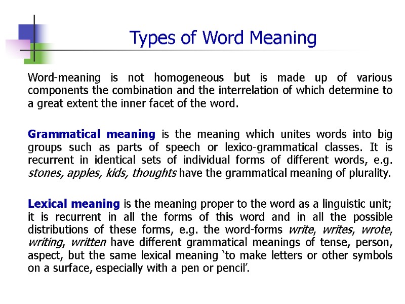 Non Homogeneous Synonyms