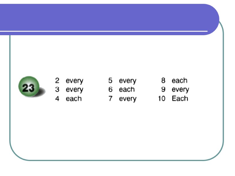 Each All Rules REVISION Every — Each Both/ Neither – All/