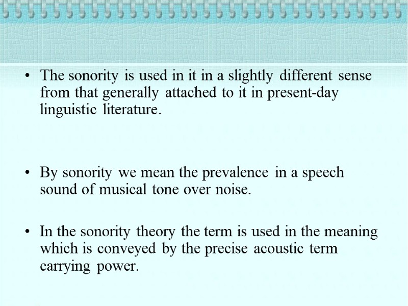 definition of sonority in music