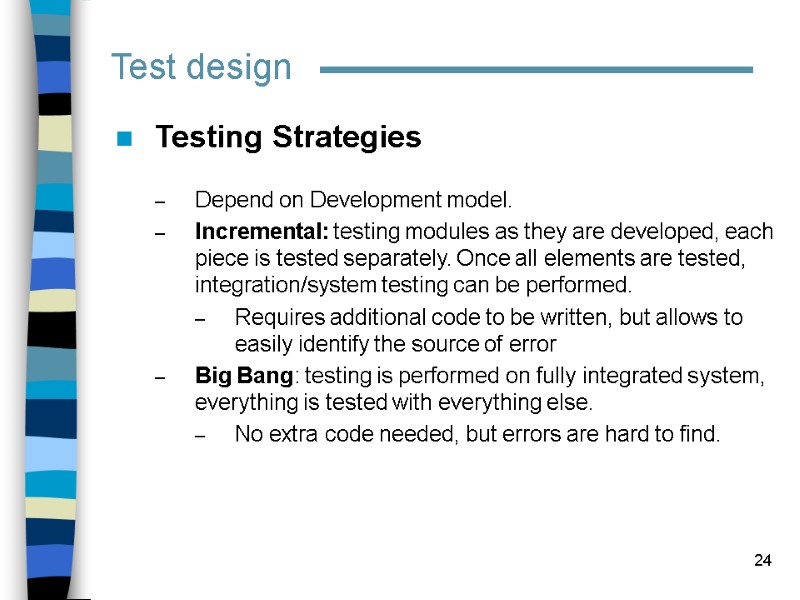 1 Test documentation and Test case design Iana