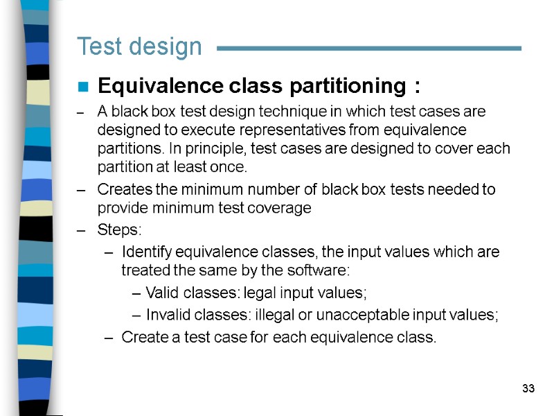 1 Test documentation and Test case design Iana