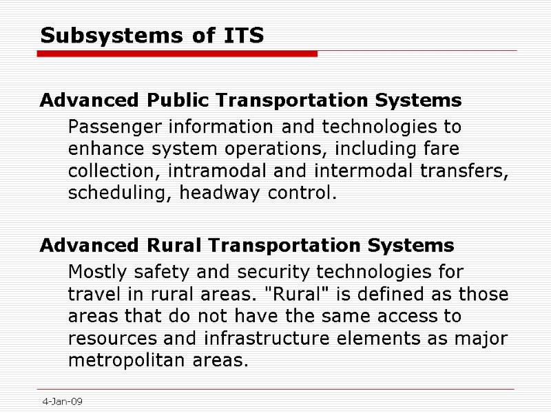Applied Transportation Analysis Introduction to Intelligent ...