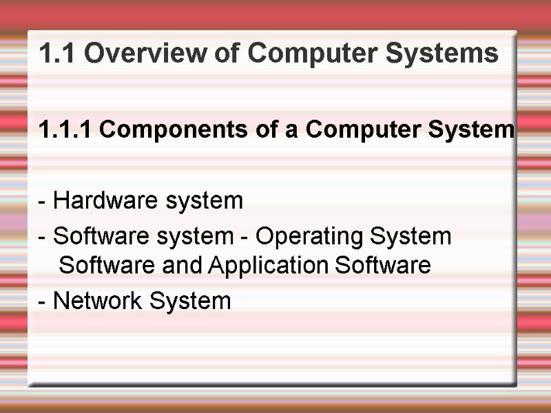 Unit 1 Computer Systems Computer Systems Reading Sequence