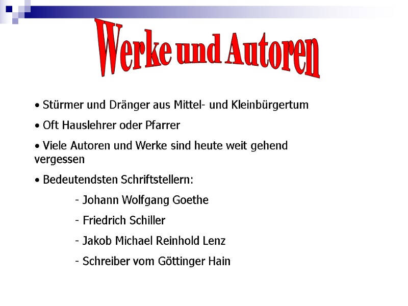 Sturm und Drang Johann Wolfgang Goethe Sessenheimer Lieder
