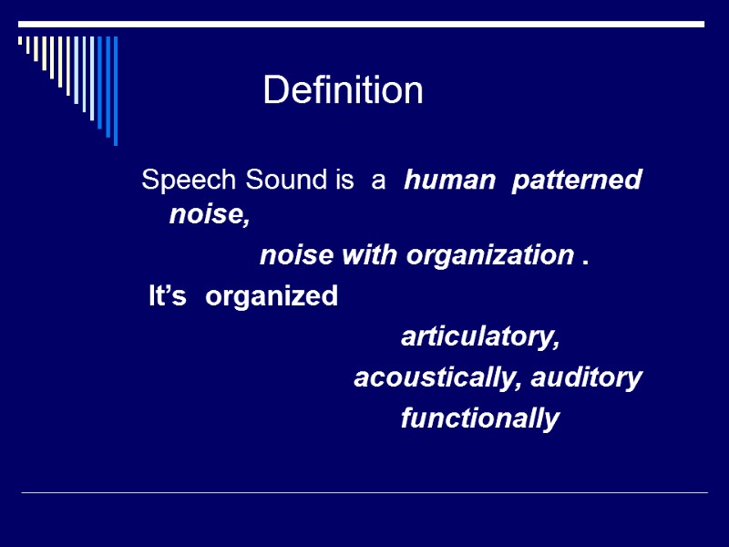 speech sound system meaning