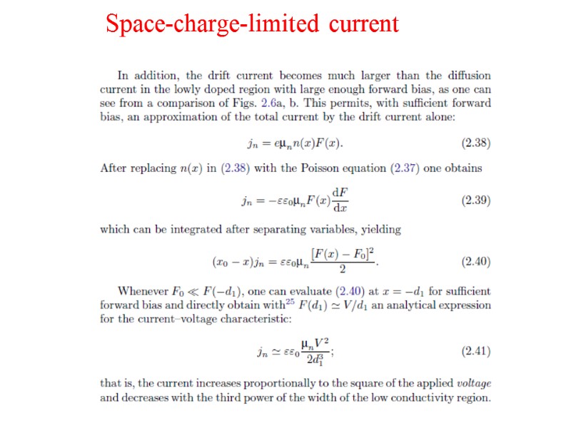 Metal Insulator Semiconductor And Metal Insulator Metal Structures Part Vii Space Charge
