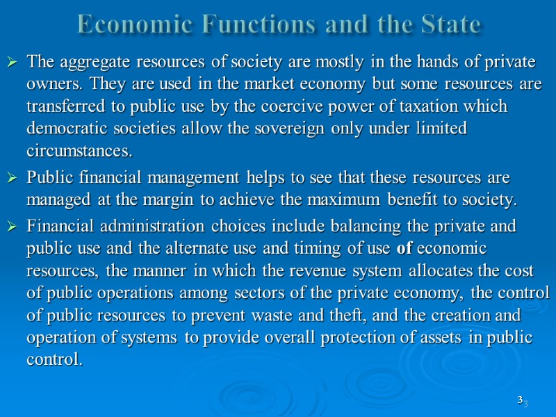 1 Public Financial Management Economic Functions and the