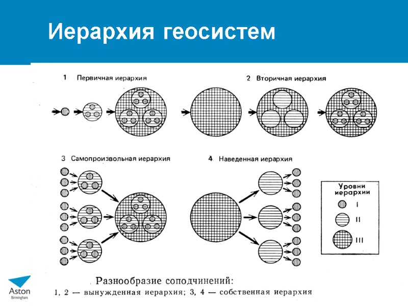 Схема соподчиненности элементов морфологической структуры ландшафта