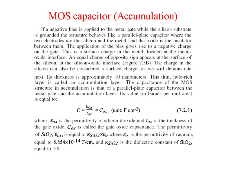 Metal-Insulator-Semiconductor and Metal-Insulator-Metal Structures ...