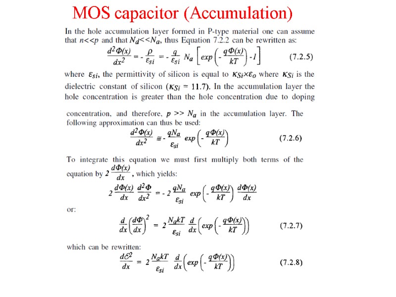 Metal-Insulator-Semiconductor and Metal-Insulator-Metal Structures ...