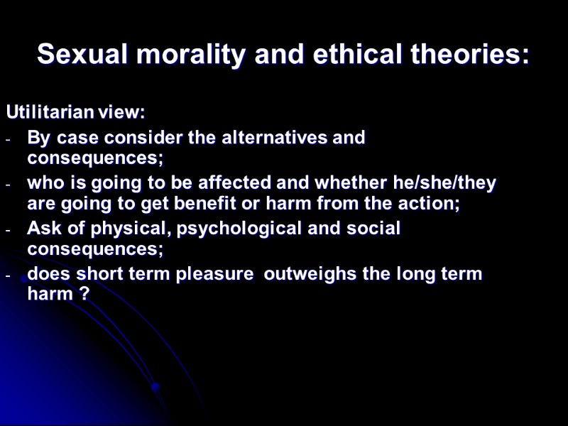 Sexual Morality 1 Sexual Morality Do We Really 1123