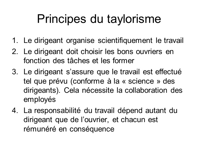 Les fondements classique de l’administration Taylor et Fayol